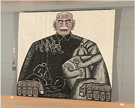 畫作使用鋁製蜂巢板作為硬板支撐效果