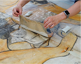 獅頭處補紙回黏